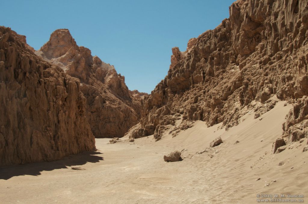 Wind-carved gulch.  No rain in centuries.