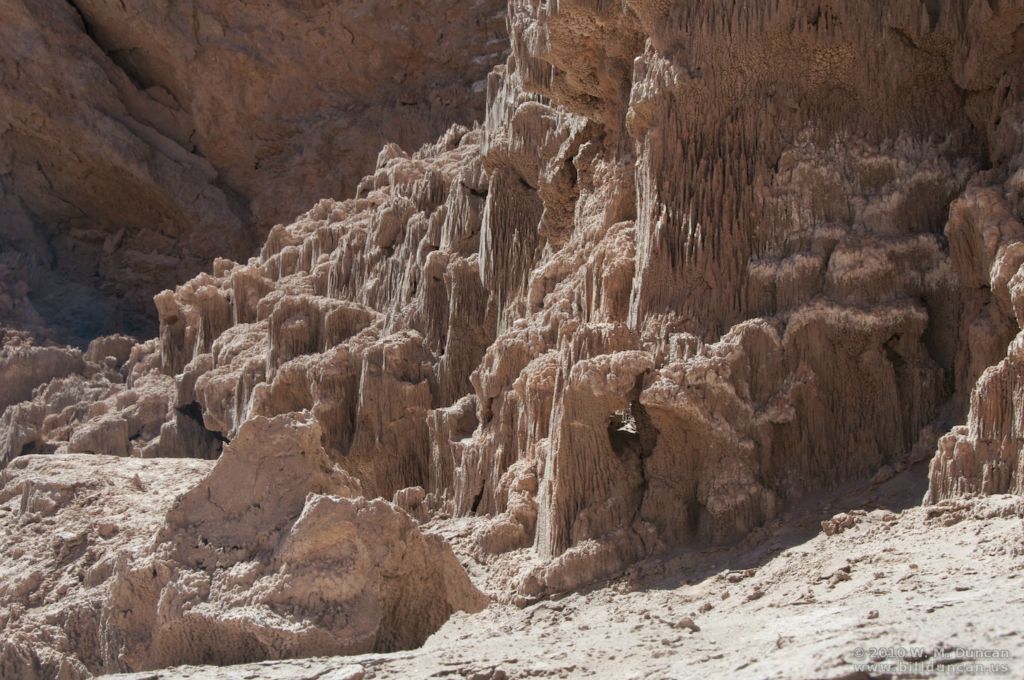 Plastic-like canyon wall
