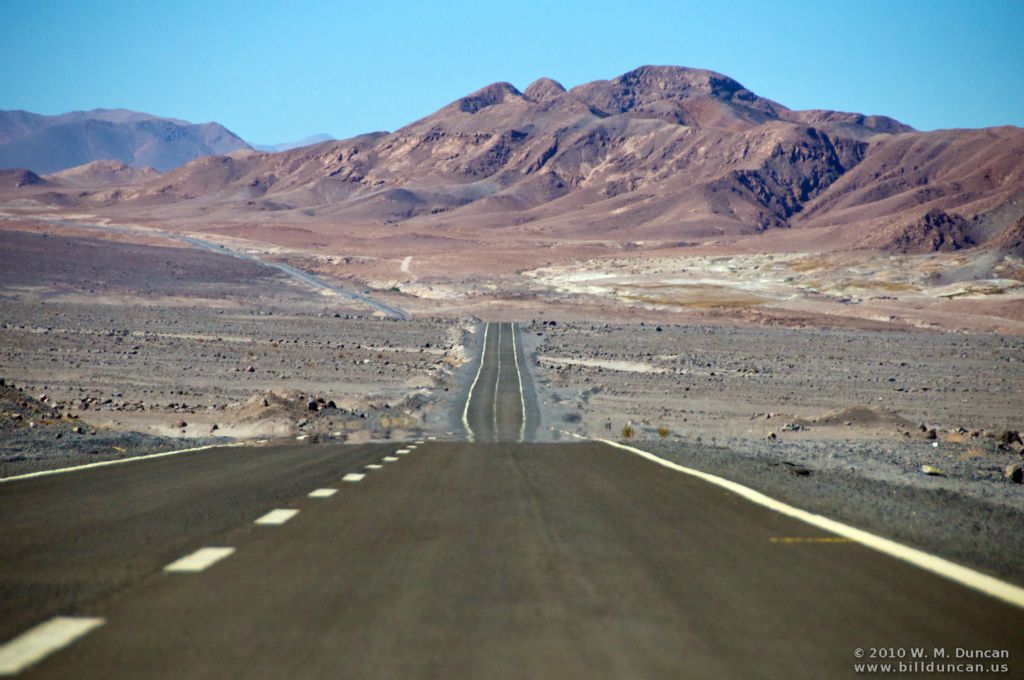 Desert highway south of San Pedro
