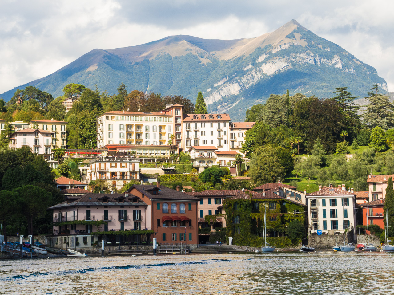 Hotel Belvedere in Bellagio, viewed from the lake.