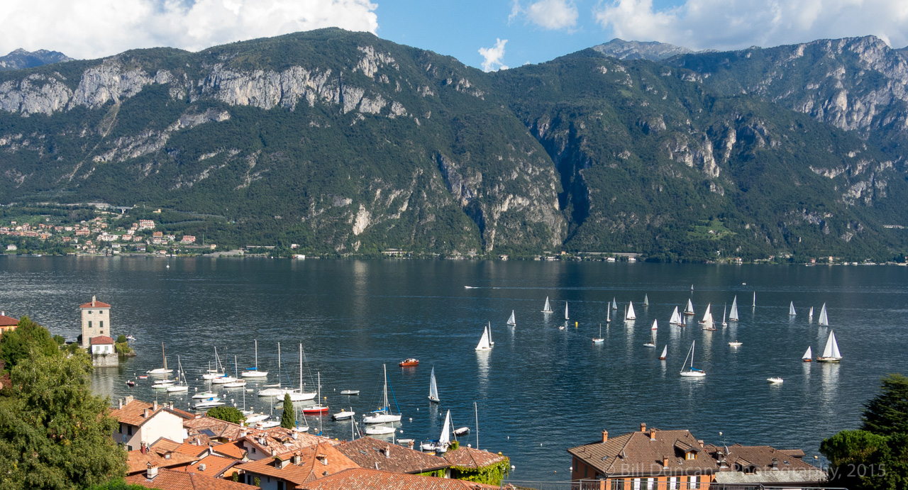 The eastern part of the lake viewed from the Hotel Belvedere.
