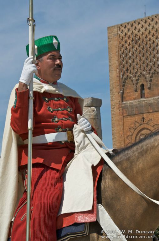 Rabat - Sentry at Mohamed V Mausoleum