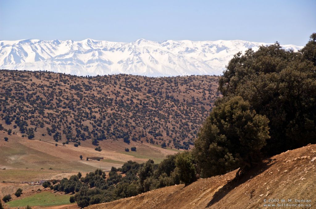 High Atlas Mountains viewed from the west