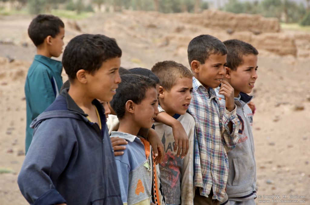 Oasis boys check out the visitors