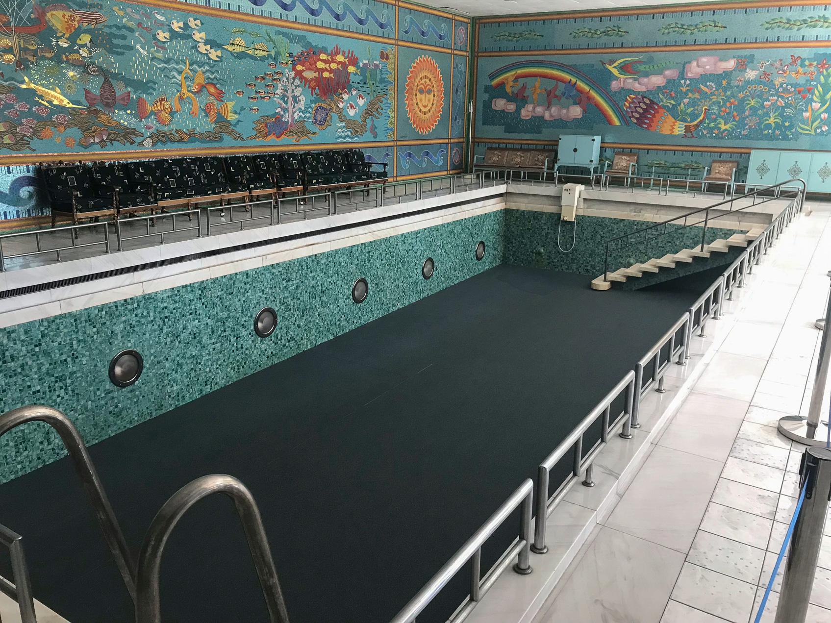 Indoor lap pool.  Heated and with under water illumination.