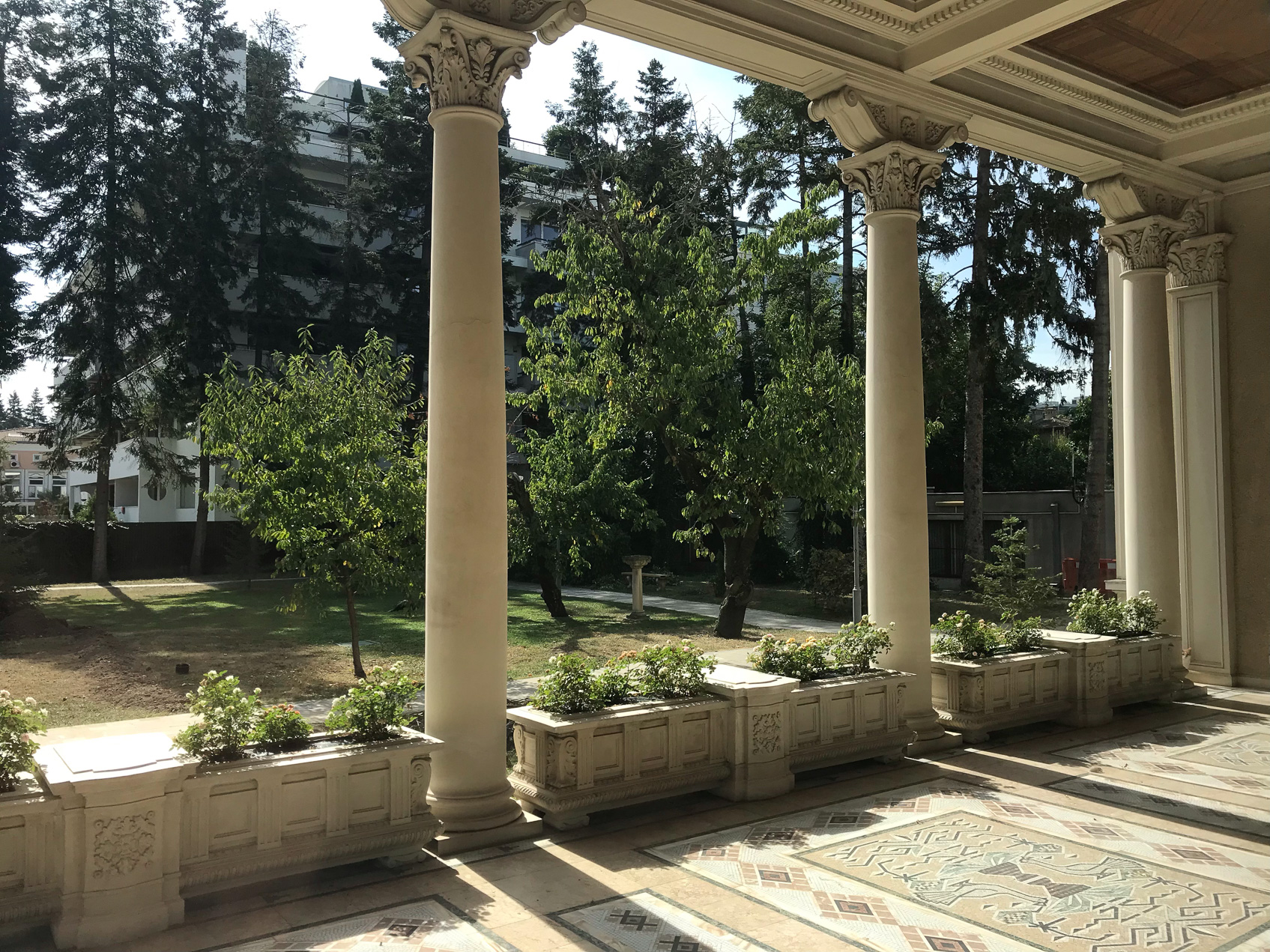 Nicolae and Elena's house was surrounded by residences of his apparatchik.  It was unobservable to all but a few.
