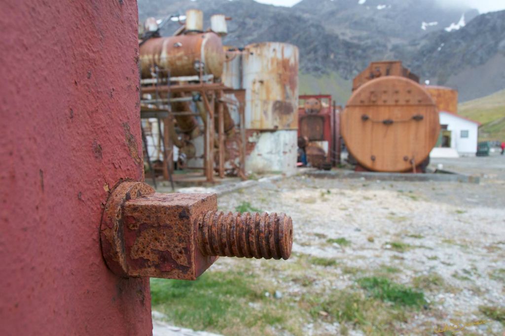 Abandoned whaling station at Grytviken.