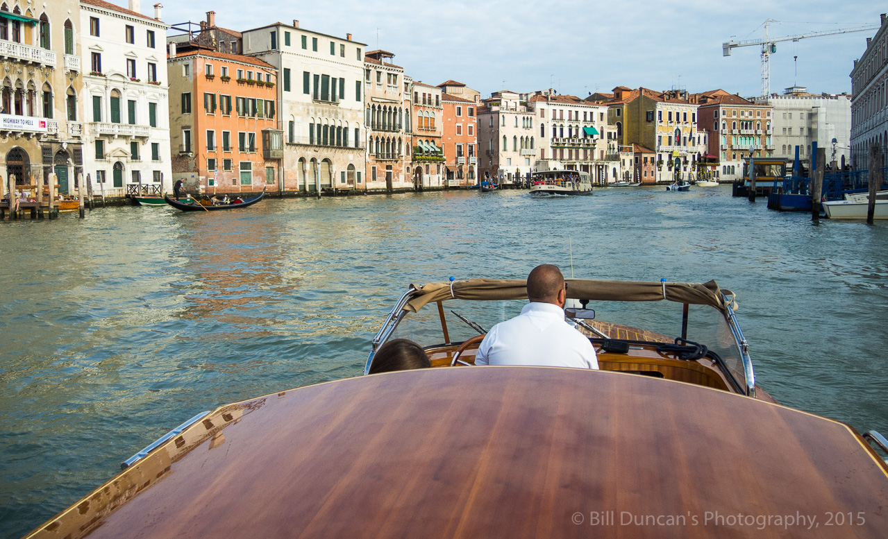 Private taxi in the Grand Canal