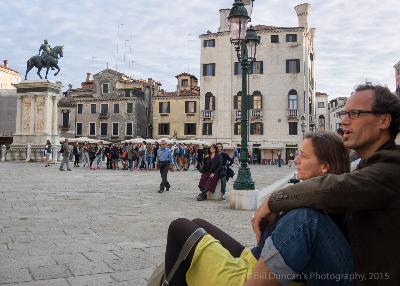 Relaxed tourists