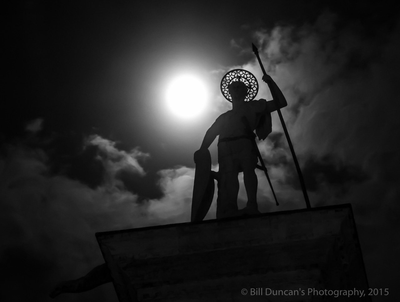 Blood moon behind St. Theodore