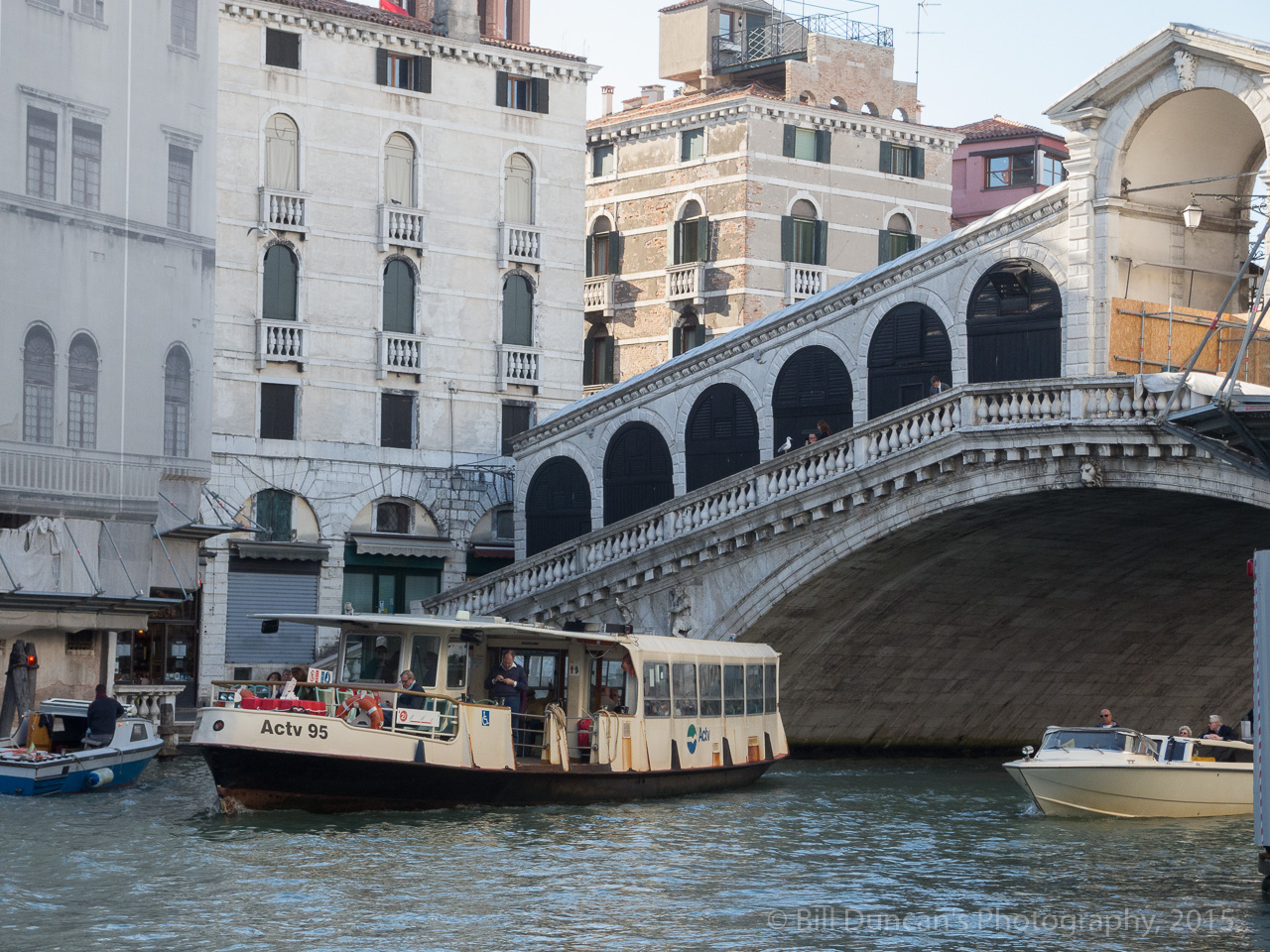 The vaporetto is the locals' street bus.