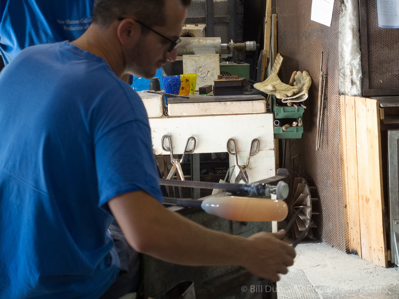 Glass factory in Murano