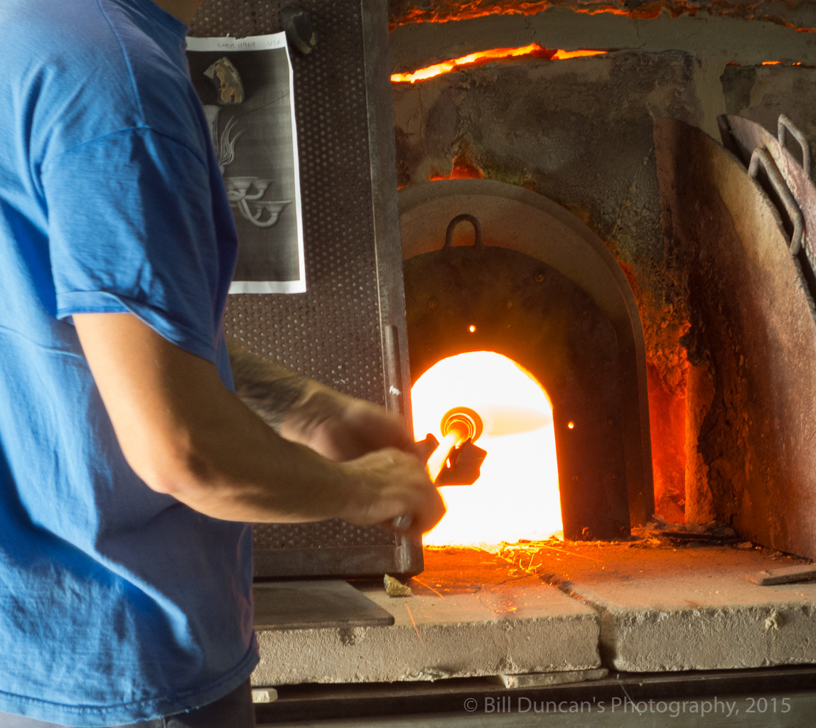 Glass factory in Murano