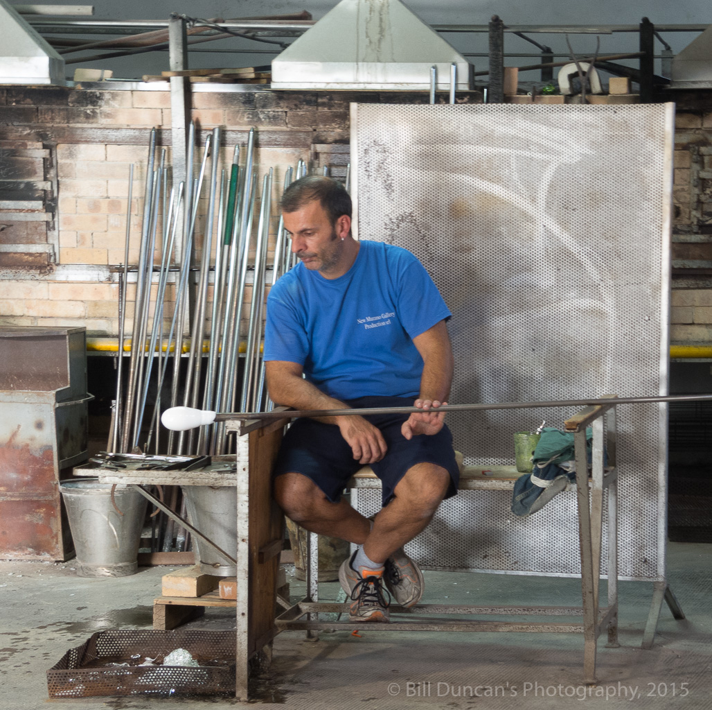 Glass factory in Murano